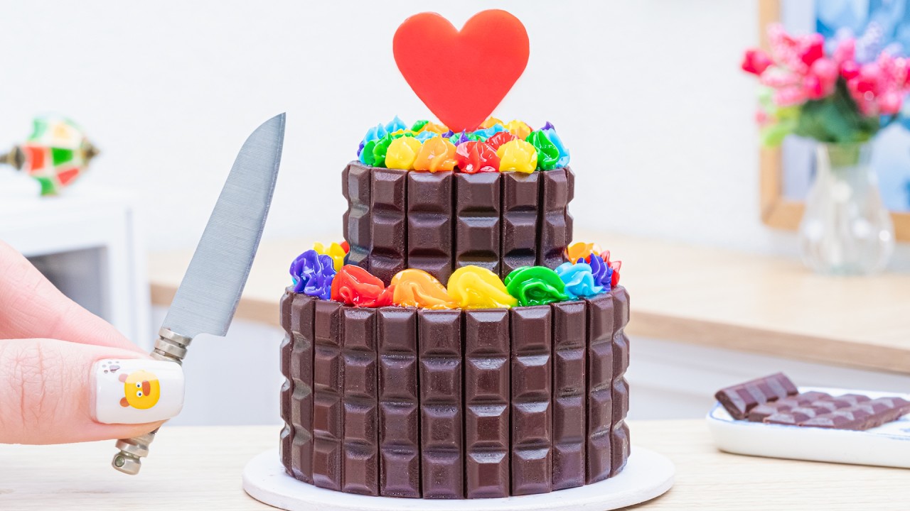 Best of Miniature Chocolate Rainbow Cake🍪ASMR Miniature Chocolate Cake Decorating | TiTi Bakery