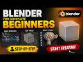 Blender Beginner Tutorial - Complete Guide to Interface, Edit Mode &amp; Sculpt Tools (Step-by-Step)