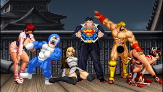 【Mugen】Superman Team VS Shermie Team——High Level Gameplay