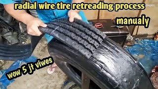 retread wire truck tires, manually