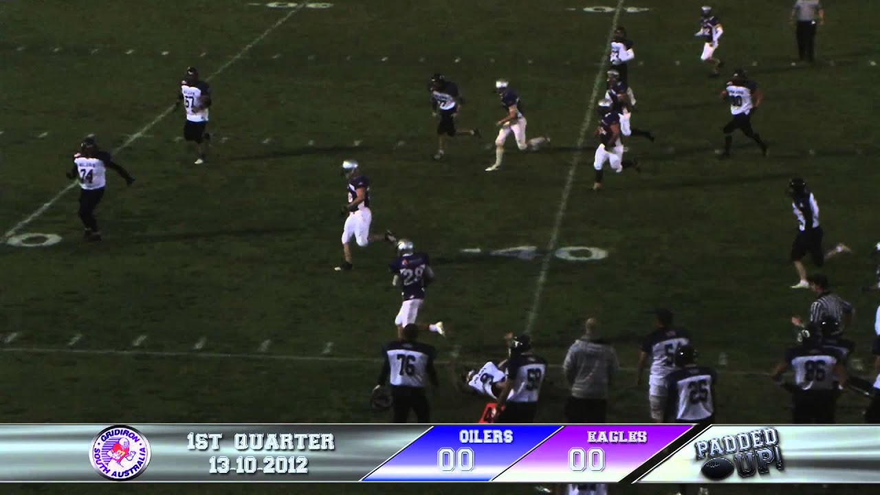 Gridiron SA Week 08 2012 Southern District Oilers Punt Adelaide Eagles 71yd Punt return TD
