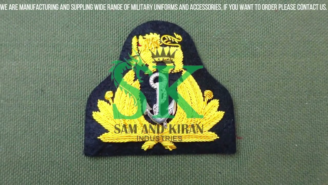 Hand Embroidery Badges Patches, Custom Made Bullion Wire Embroidery Badges