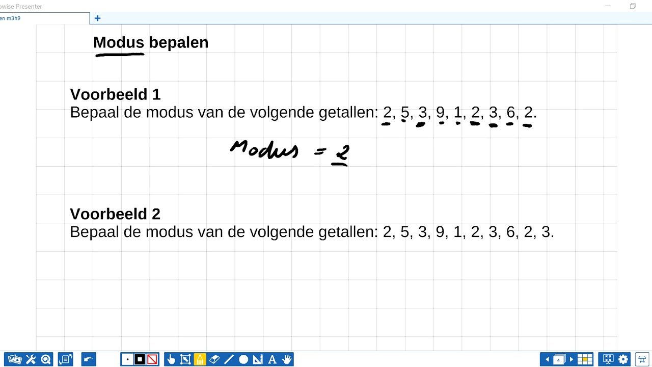 Modus bepalen YouTube