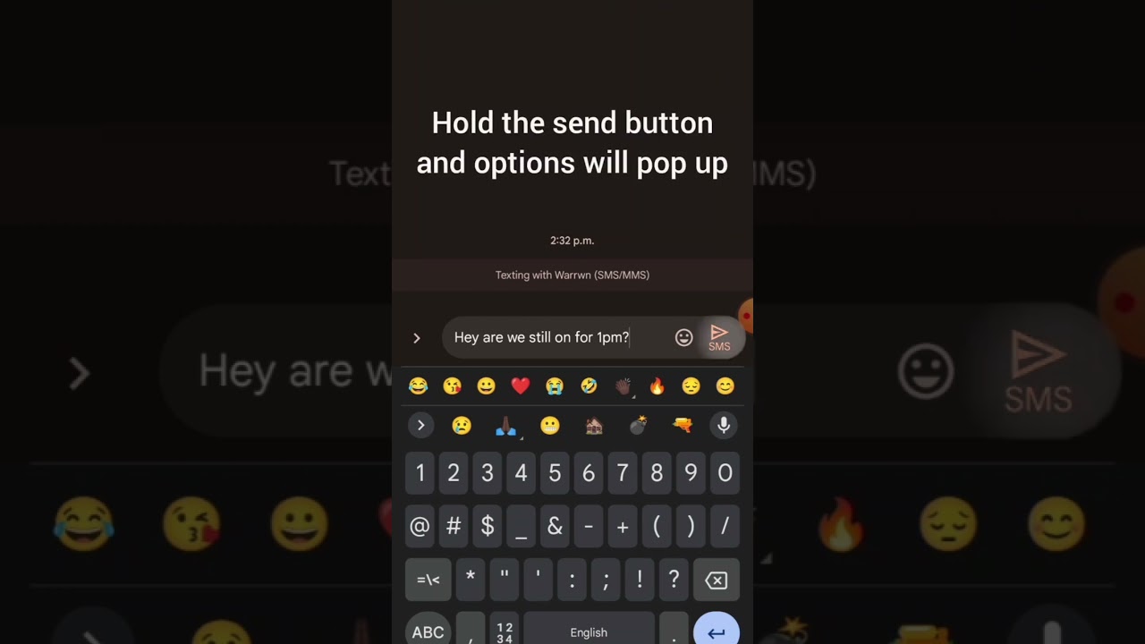 How to send a scheduled text on Android. 
