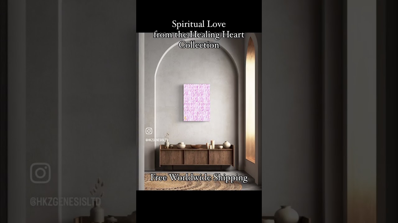 Spiritual Love, Limited Edition Art A1 Stretched Cotton Canvas. See description for details.