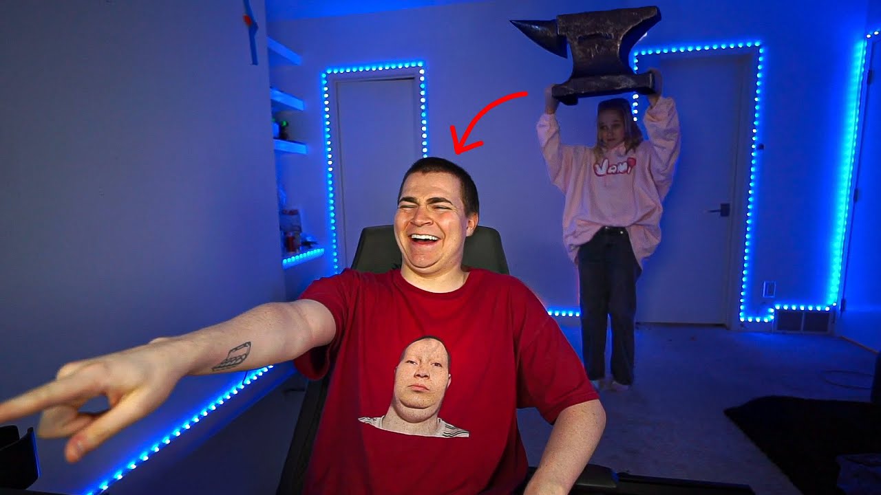 if i laugh my sister throws things at me