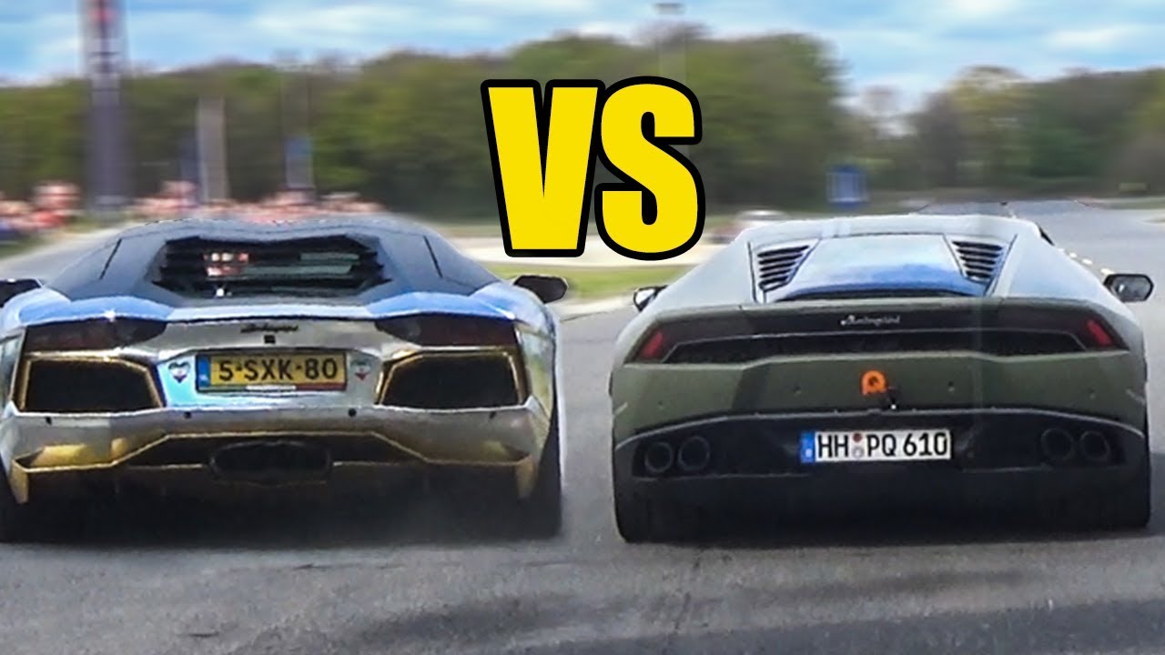 Lamborghini Aventador Vs Huracan Sound Battle Youtube