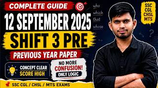 ✨ SSC CGL 2025 || 12th September Shift 3 || English Section Analysis 📘 || FOR SSC CGL/CHSL/MTS 🎯🔥