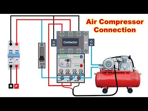 Piston Type Air Compressor, Automatically ON OFF Connection With Pressure Switch