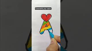 alphabet A colour drawing@Jignamungara7