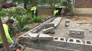 Retaining Wall, Patio, Walkway, & Bullnose Steps !