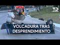 Se desprende llanta y vehículo vuelca sobre el bulevar Miguel de la Madrid en Guadalupe