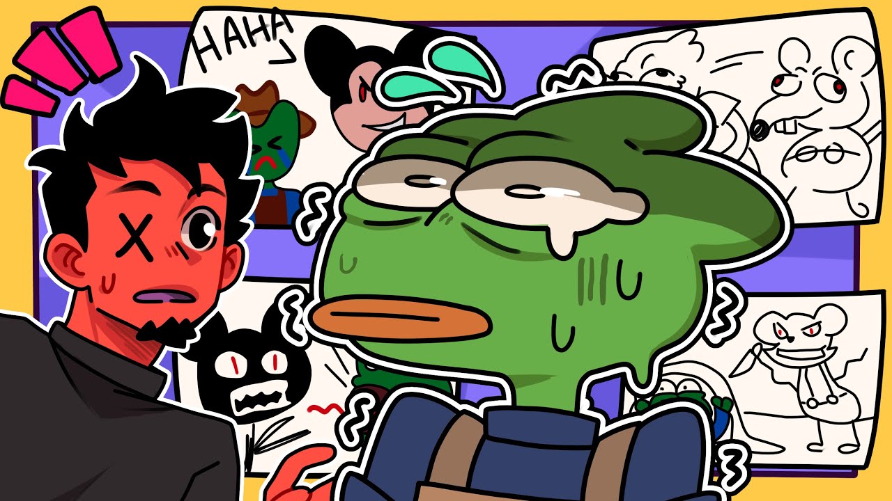 JIHI IS LEGIT TERRIFIED OF MICKEY MOUSE! (also squirrel breaks his keyboard) | Gartic Phone