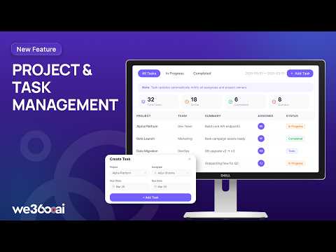Project and Task Management | Product Demo | We360.ai