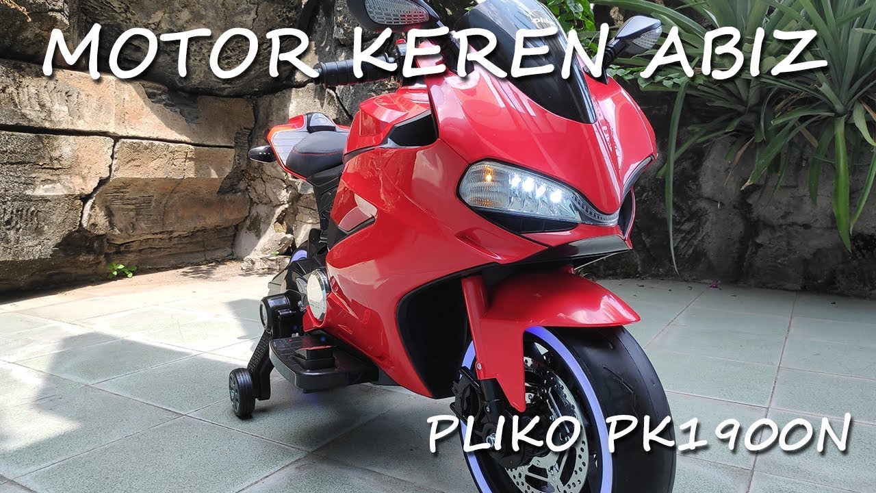 Motor aki pliko pk 3828 -Bisa digunakan anak 3 tahun - beban 30kg -ada sirine suara motor polisi -ad. 