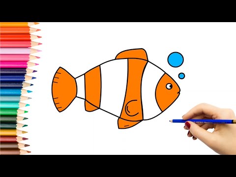 Kaip nupiešti ŽUVĮ | How to draw a fish