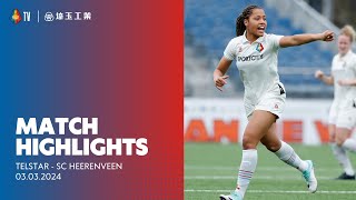 Highlights Telstar  sc Heerenveen | Azerion Vrouwen Eredivisie | 20232024