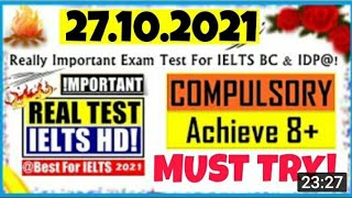 ielts listening practice test with answers | 27 October|27.10.2021