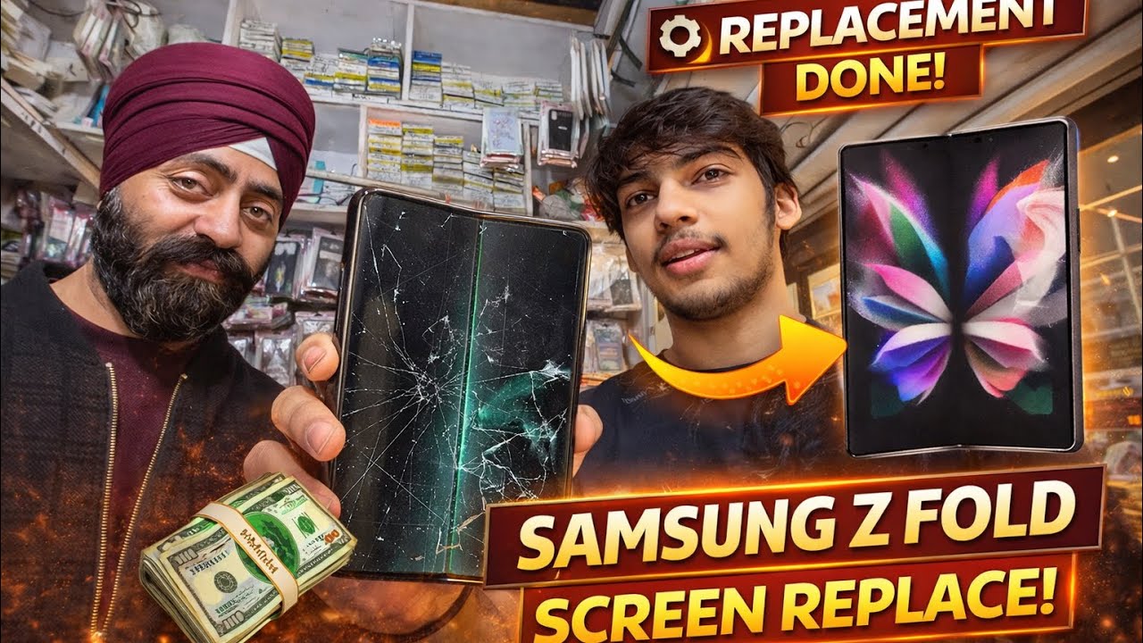 Samsung Z Fold Screen BROKE 😱 | Repair Process & Cost at Local Market 💸📱|| Daily Vlogging 😍