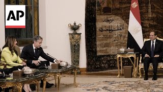 Blinken sits down for meeting with Egypt's el-Sissi in Cairo at start of new Middle East tour