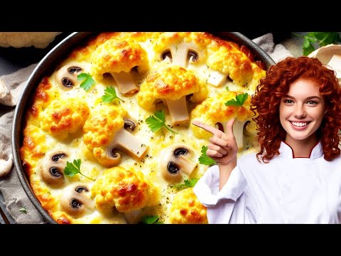 EASY Mushroom and Cauliflower Gratin Recipe