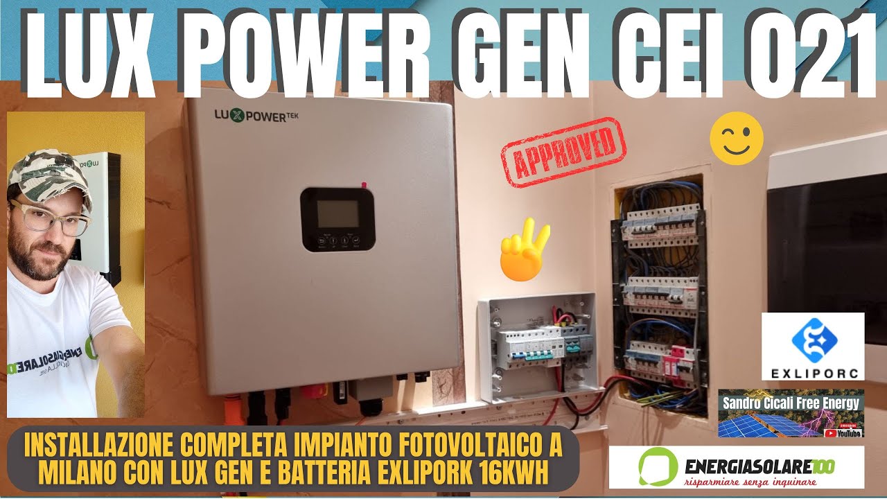 ​Lux power gen L'inverter silenziosissimo CEI021 Installato a MILANO 