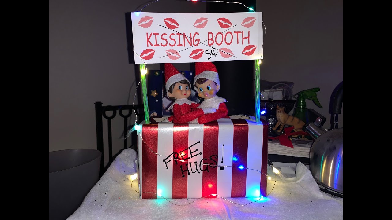 Day 11 - Elf on the Shelf, kissing booth/free hugs. Elf on the Shelf Ideas. - YouTube day-11-elf-on-the-shelf-kissing-booth-free-hugs-elf-on-the-shelf-ideas-youtube