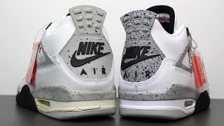 A Review and Comparison of The Air Jordan 4  White Cement (1999 vs 2016)