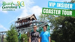 Busch Gardens Williamsburg VIP Insider Roller Coaster Tour 2017! (Part 2) | BrandonBlogs