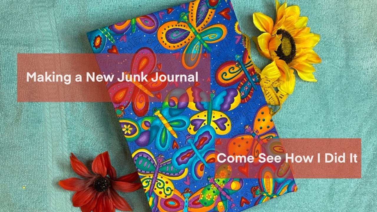 Making a new junk/art journal. Putting together the cover.