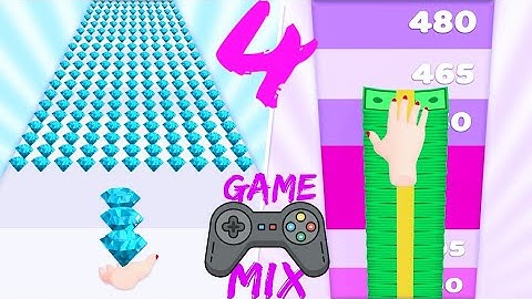Gem Stack💍 - GamePlay (All Levels, Max Level) - Mobile Android, IOS by Game Mix🎮 (Levels 9-10)