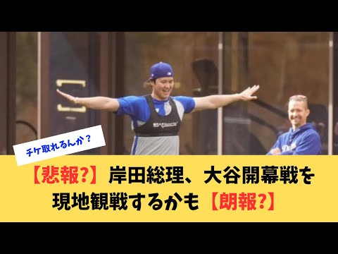 【悲報?】岸田総理、大谷開幕戦を現地観戦するかも【朗報?】【プロ野球5chなんj反応集】