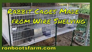 Rabbit Cages Made from Wire Shelving