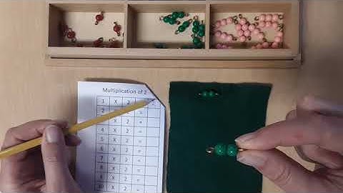 Montessori Math Lesson: Multiplication of 2