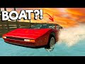 The BEST Way to Escape a Police Chase is a Car Speed Boat?! - (BeamNG Drive Gameplay Crashes)