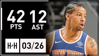 Trey Burke CRAZY Full Highlights Knicks vs Hornets (2018.03.26) - 42 Points, 12 Assists!