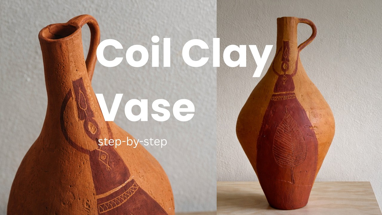 Beginner Coil Pottery Tutorial | Handbuilding a Ceramic Vase Step by Step (No Wheel Needed)