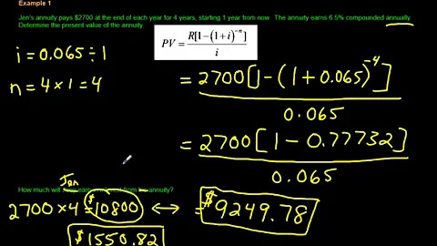 Present Value of an Annuity