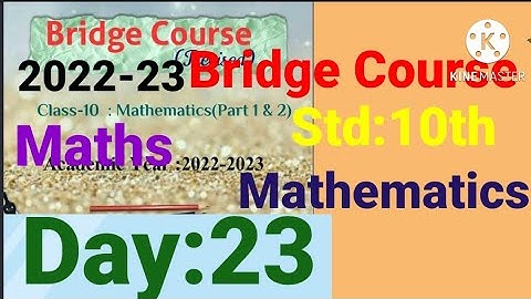 10th||Mathematics||Bridge Course||2022-23 ||Day:23rd||English & SemiEnglish||Maths, Class 10, Day:23