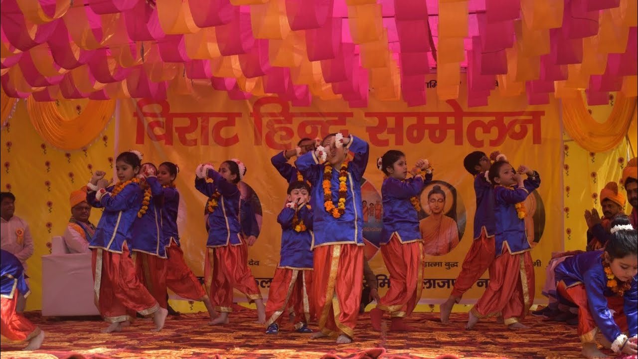 भगवान गणेश की जय हो🙏🙏।देवा श्री गणेश नृत्य।जलते हुए तारों को देखें। LAJPAT NAGAR विराट हिंदू सम्मेलन