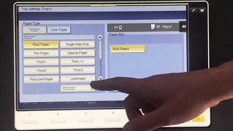 Changing The Paper Type Settings | Konica