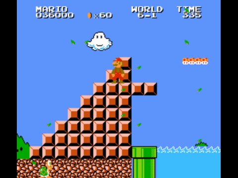 スーパーマリオブラザーズ2 1up 6-1その9 - YouTube
