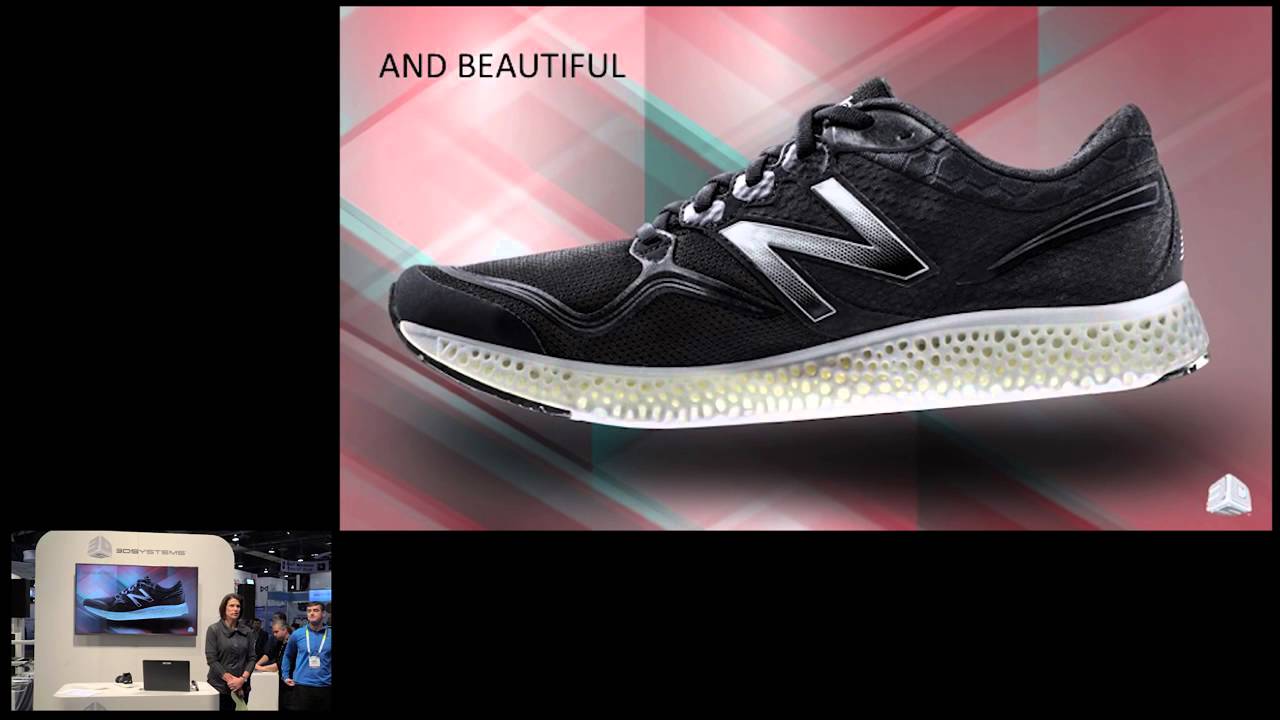 [3D Systems] New Balance 3D Printed Running Shoes at CES 2016 - YouTube