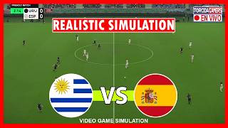 Uruguay vs Spain | World Cup 2026 | eFootball PES 2021 Simulation