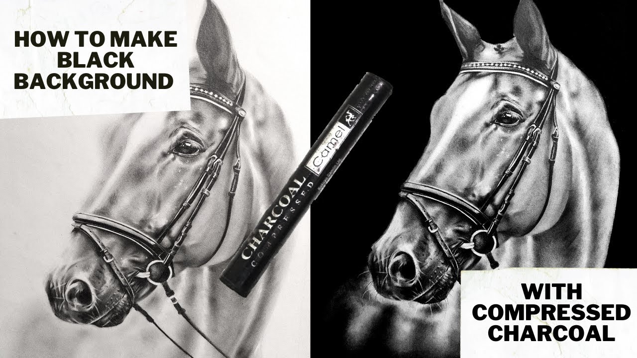 Using Compressed Charcoal Sticks for Background | How to create black ...