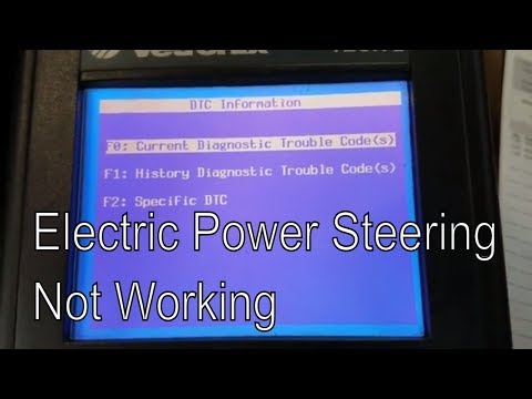 Electric Power Steering Not Working Codes C0550 C0896 (Tech 2 Overview)
