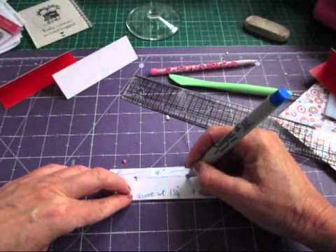 How to tutorial - folded flap page insert for mini album - YouTube