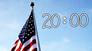 20 Minute Patriotic Countdown Timer With Patriotic Music - 4th of July, Memorial Day, Veterans Day