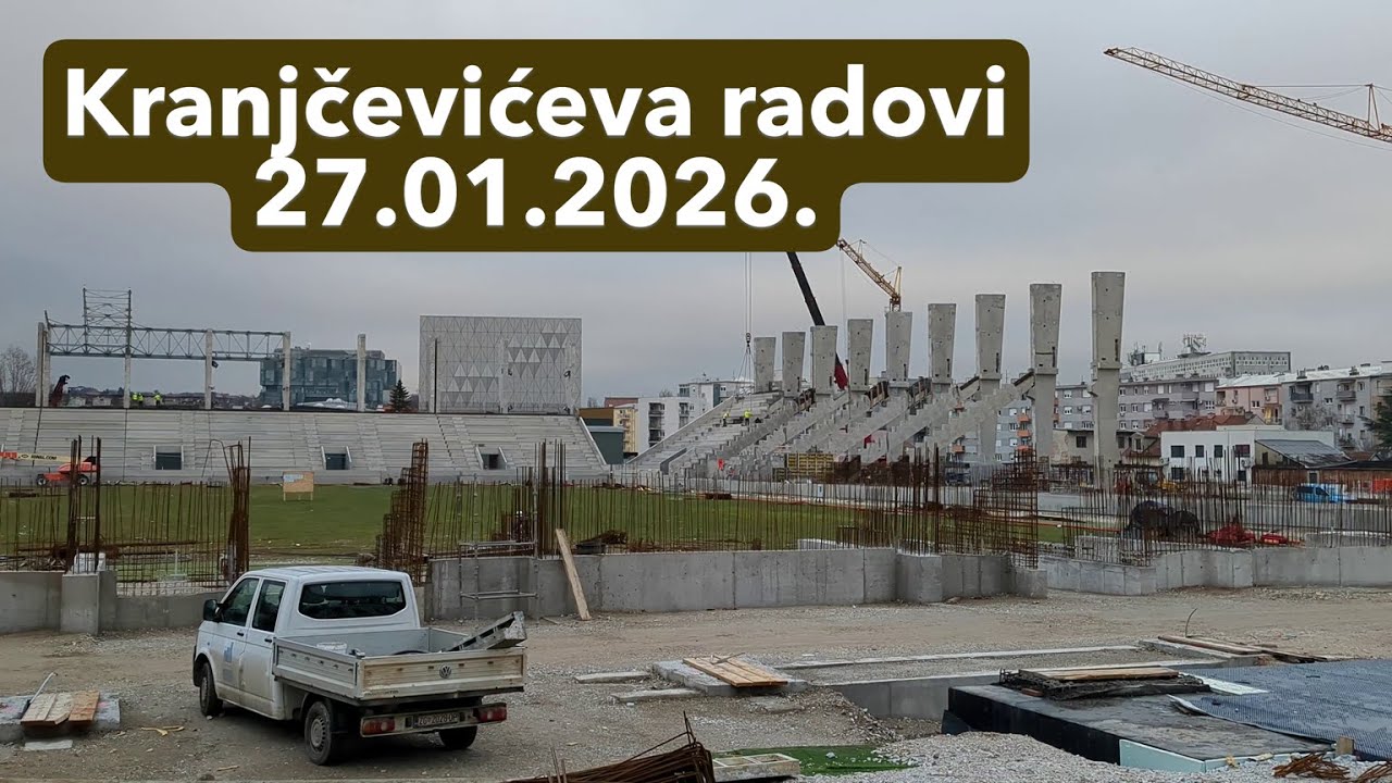 Stadion Kranjčevićeva pregled radova, Zagreb, 27.01.2026.