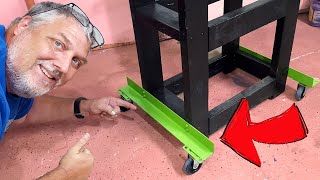 Easiest Drill Press Stand ever - now on wheels!